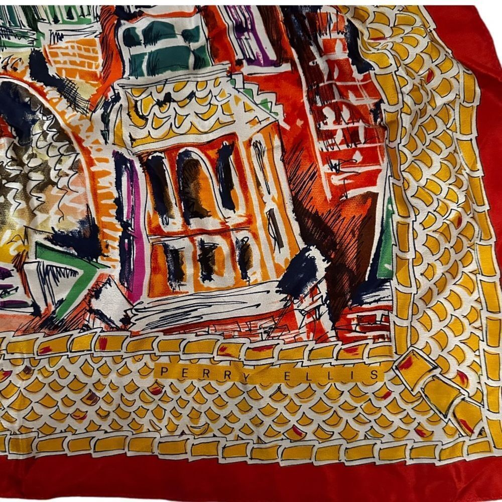 VintageβPerryβ Ellis Silk Scarf